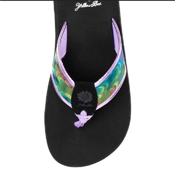 Yellow Box Black and Multicolor Sandals - Picture 1 of 3